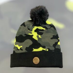 Capital Gains Olive Green Camo Beanie winter Hat